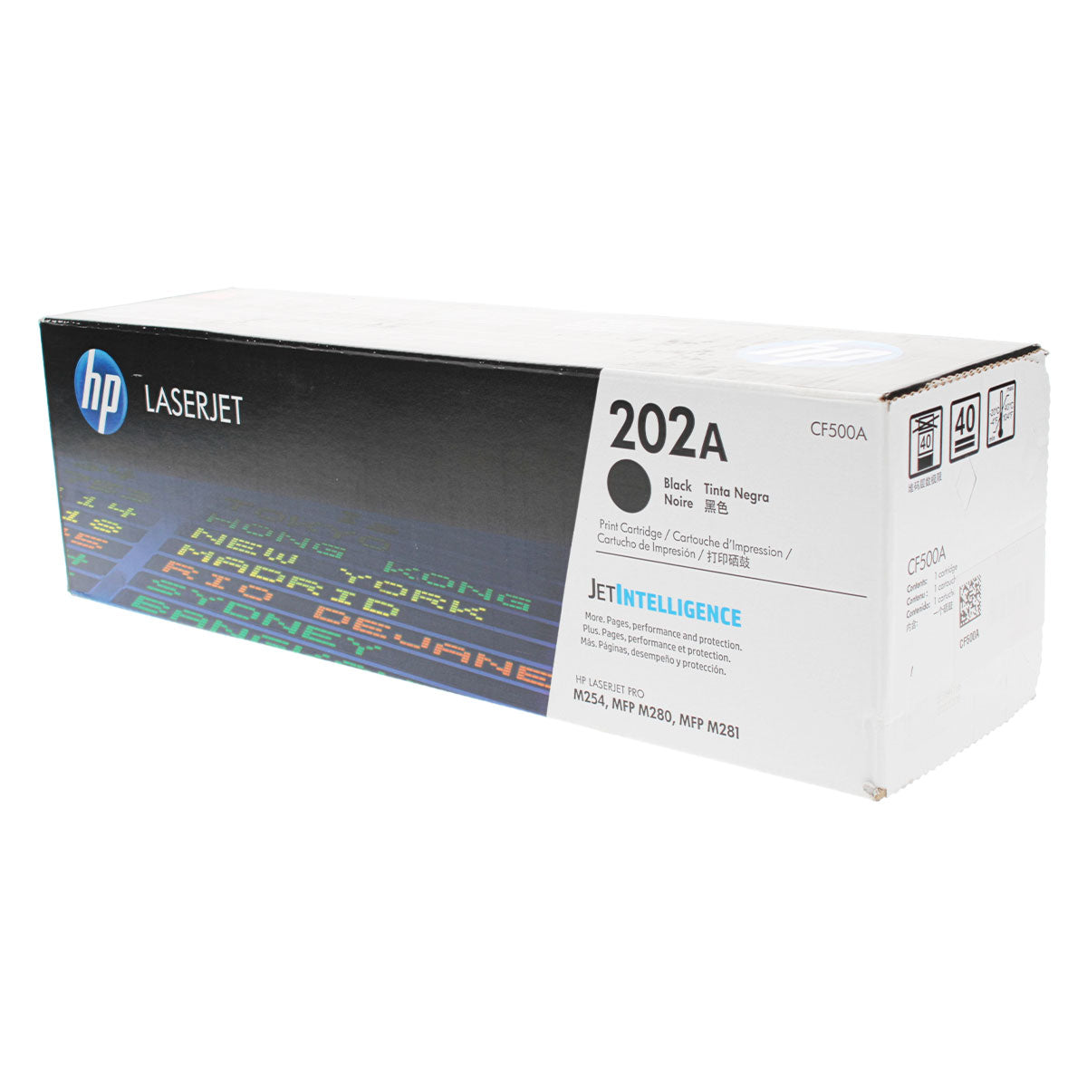 HP 202A (CF500A) Toner Cartridge, Black 1.4K Yield