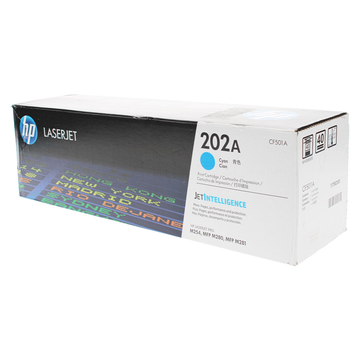 HP 202A (CF501A) Toner Cartridge, Cyan 1.3K Yield