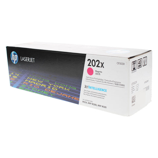 HP 202X (CF503X) Toner Cartridge, Magenta 2.5K High Yield