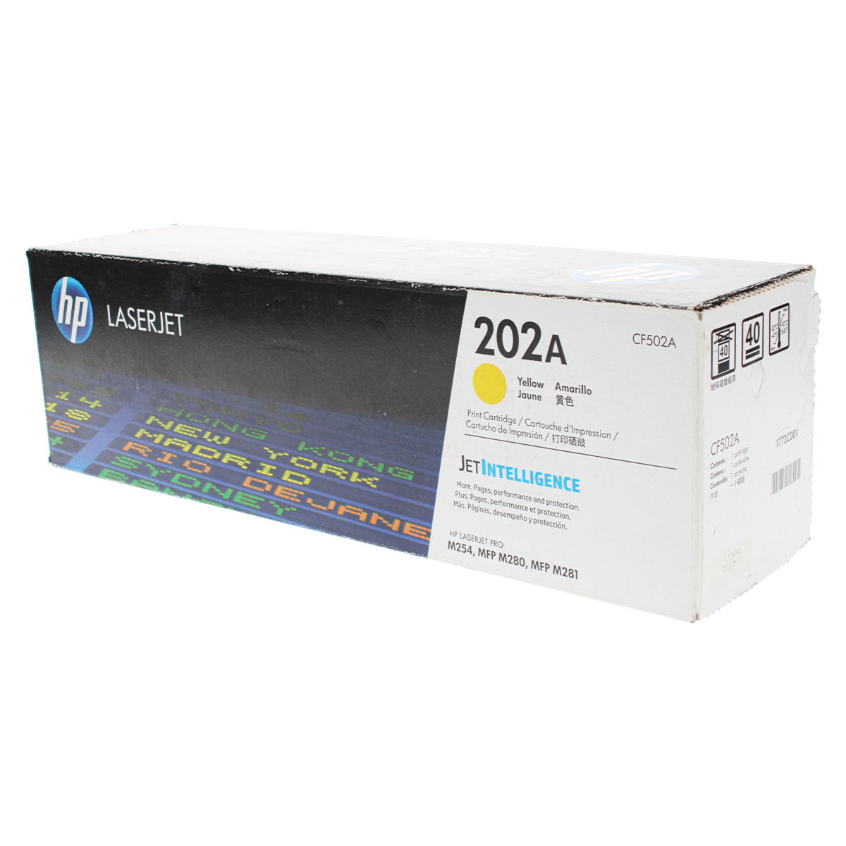HP 202A (CF502A) Toner Cartridge, Yellow 1.3K Yield