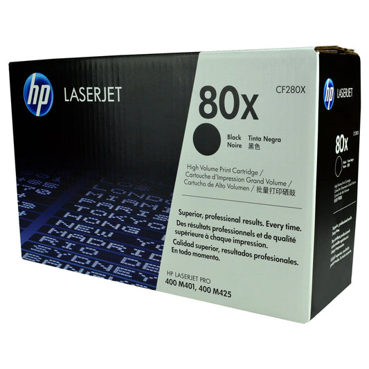 HP 08X (CF280X) Toner Cartridge, Black 6.9K High Yield