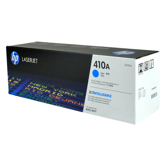HP 410A (CF411A) Toner Cartridge, Cyan 2.3K Yield