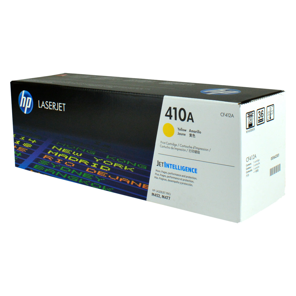 HP 410A (CF412A) Toner Cartridge, Yellow 2.3K Yield