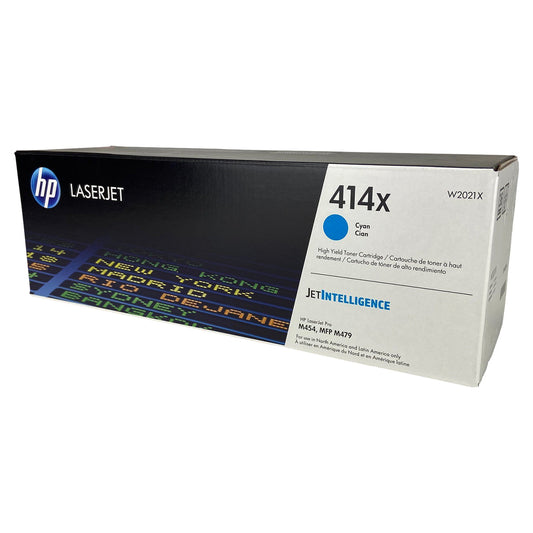 HP 414X (W2021X) Toner Cartridge, Cyan 6K High Yield