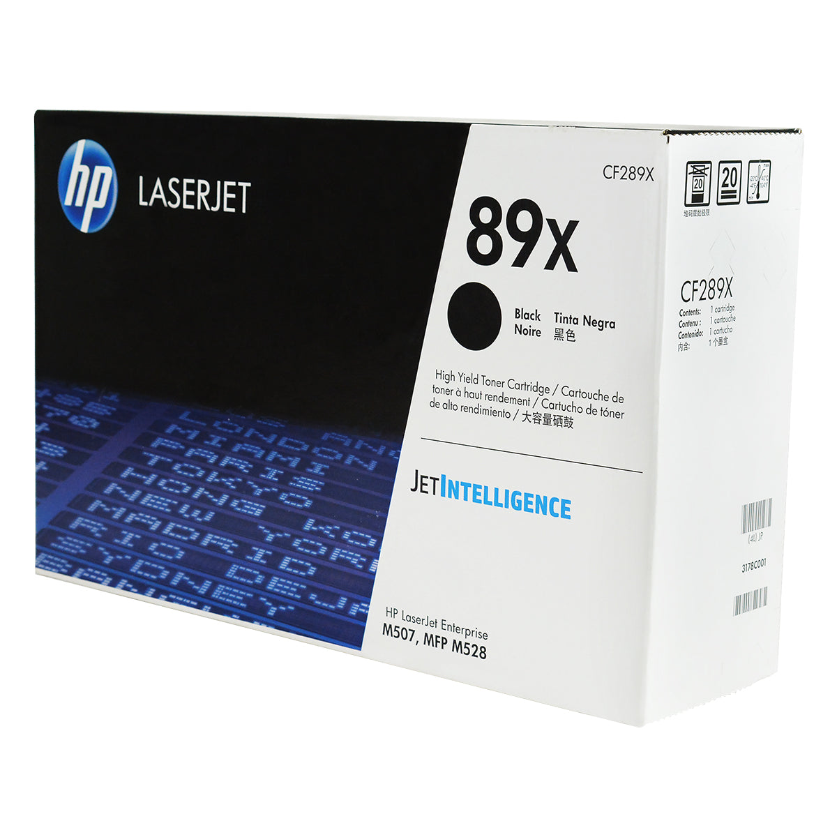 HP 89X (CF289X) Toner Cartridge, Black 10K Yield