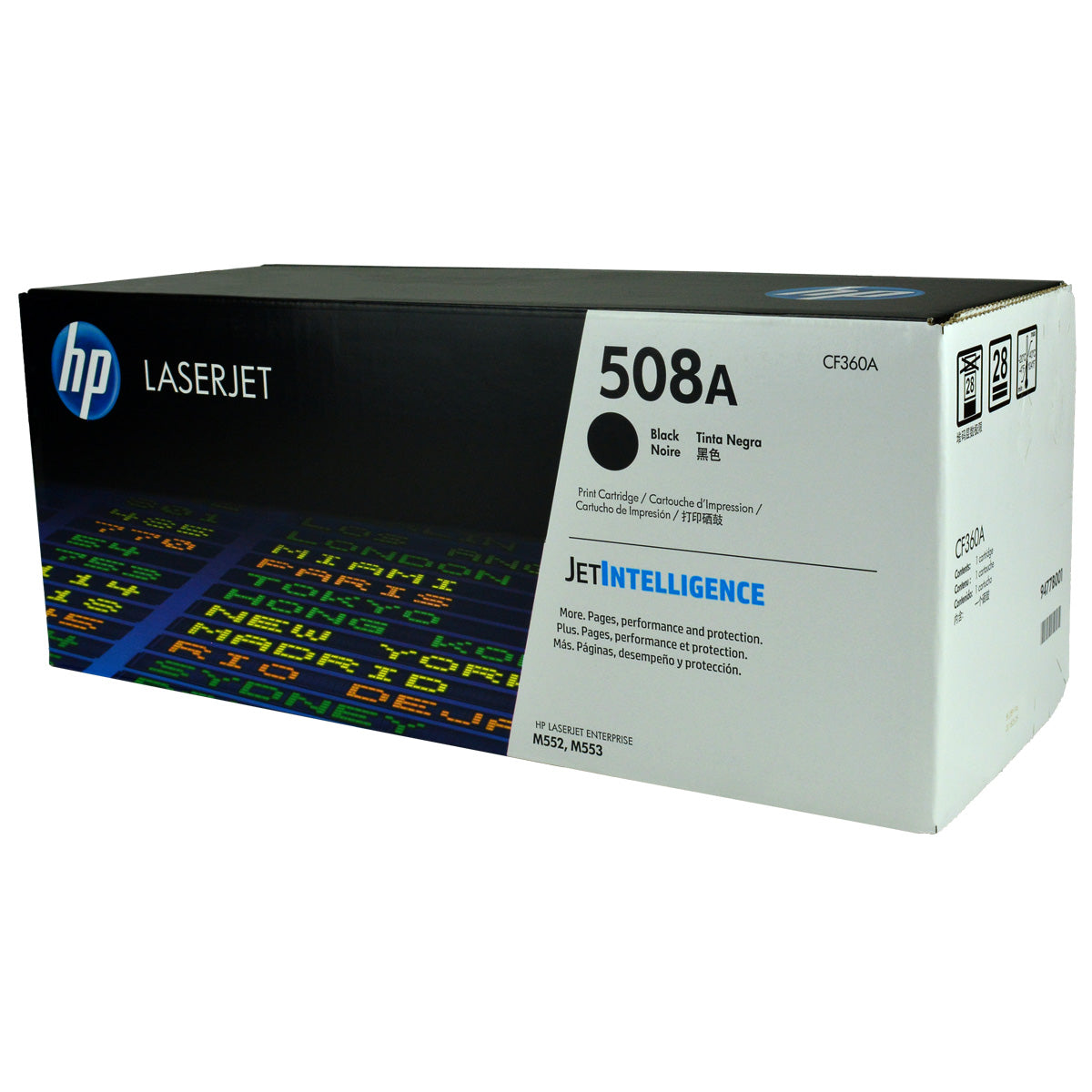 HP 508A (CF360A) Toner Cartridge, Black 6K Yield
