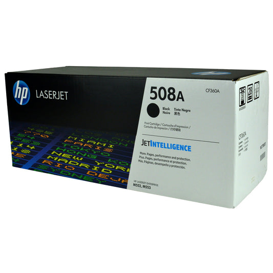 HP 508A (CF360A) Toner Cartridge, Black 6K Yield
