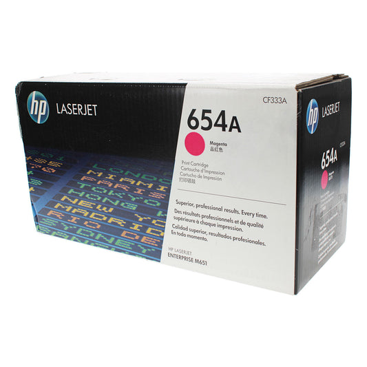 HP 654A (CF333A) Toner Cartridge, Magenta 15K Yield