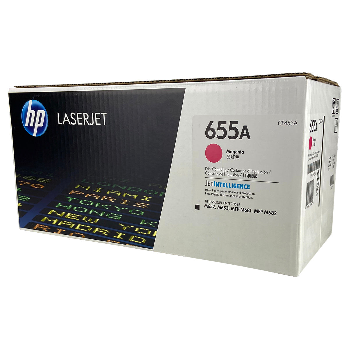 HP 655A (CF453A) Toner Cartridge, Magenta 10.5K Yield