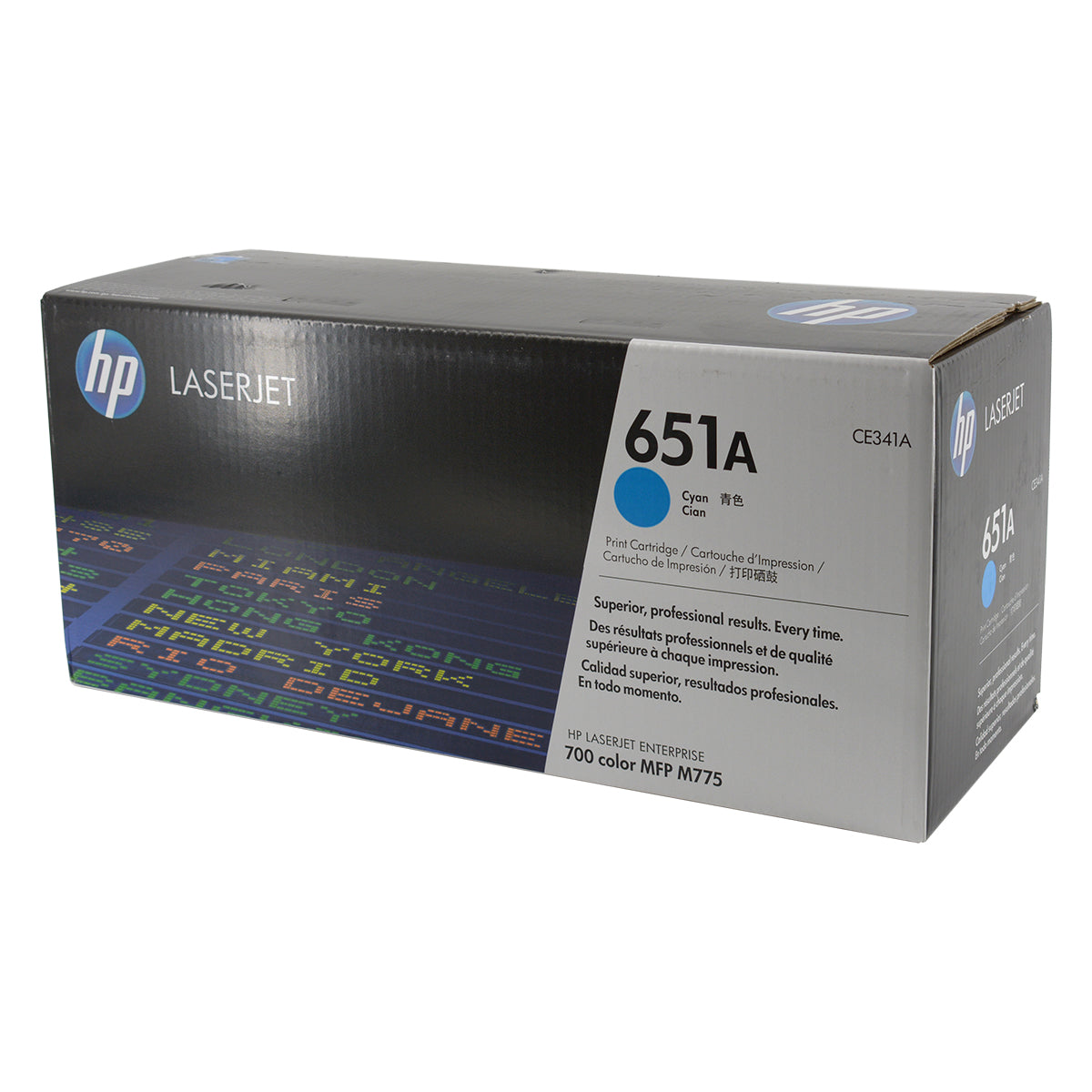 HP 651A (CE341A) Toner Cartridge, Cyan 16K Yield