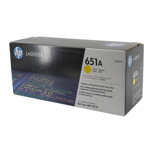 HP 651A (CE342A) Toner Cartridge, Yellow 16K Yield