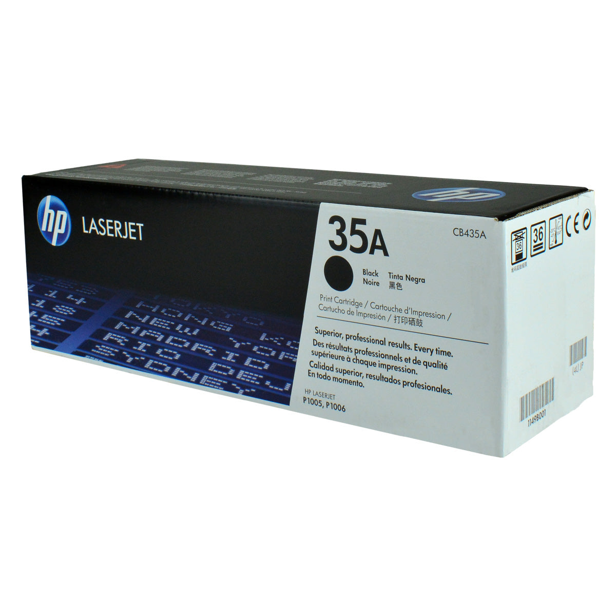 HP 35A (CB435A) Toner Cartridge, Black 1.5K Yield