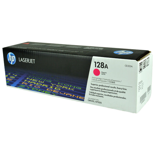 HP 128A (CE323A) Toner Cartridge, Magenta 1.3K Yield