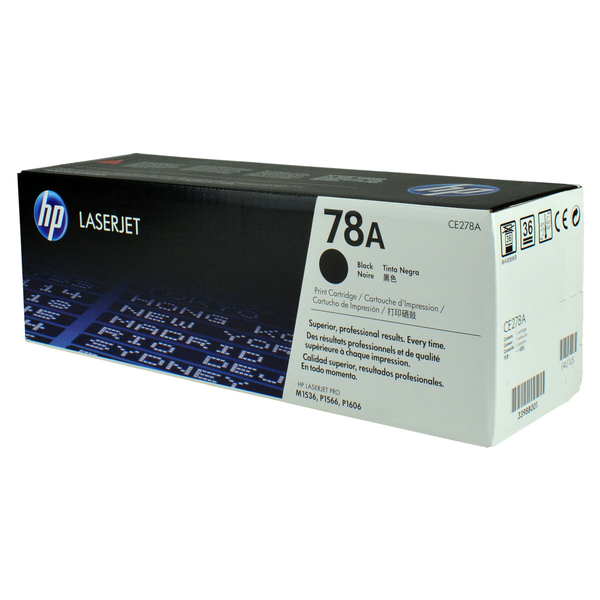 HP 78A (CE278A) Toner Cartridge, Black 2.1K Yield