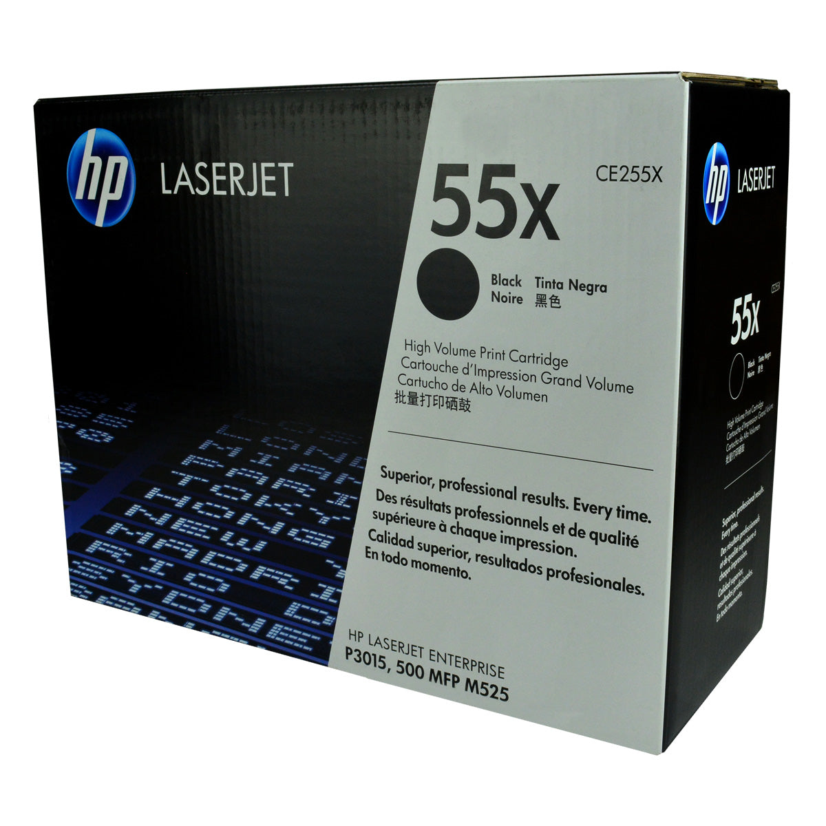 HP 55X (CE255X) Toner Cartridge, Black 12.5K High Yield