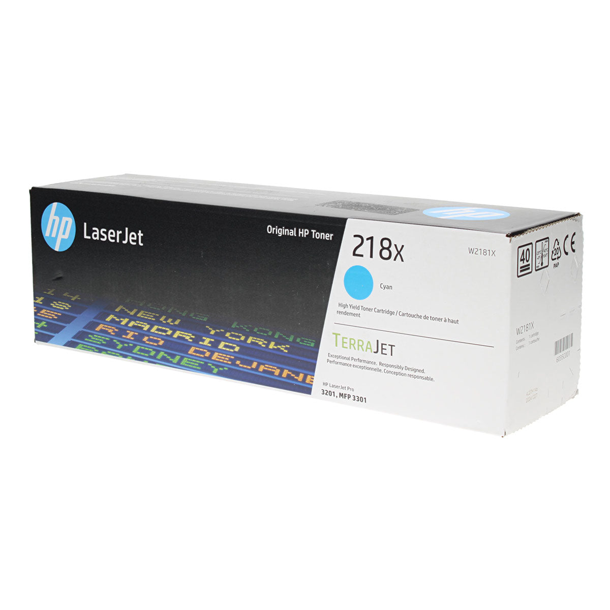 HP (W2181X) Toner Cartridge, Cyan 2.5K Yiel