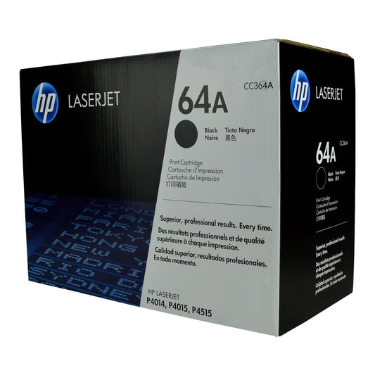 HP 64A (CC364A) Toner Cartridge, Black 10K Yield