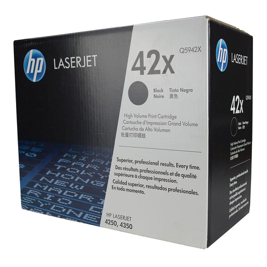 HP 42X (Q5942X) Toner Cartridge, Black 20K High Yield