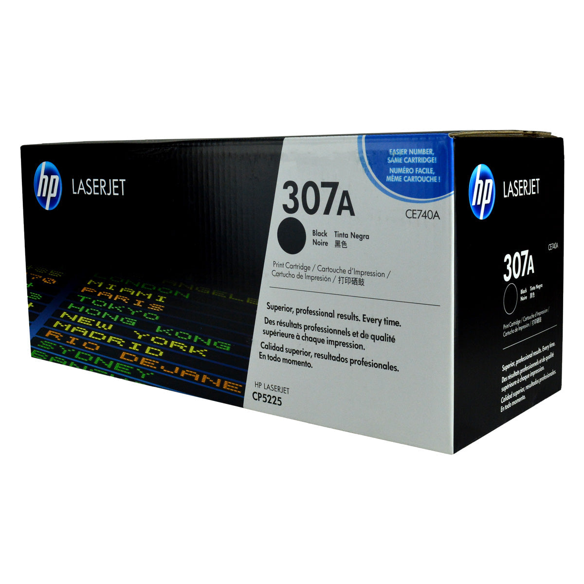 HP 307A (CE740A) Toner Cartridge, Black 7K Yield