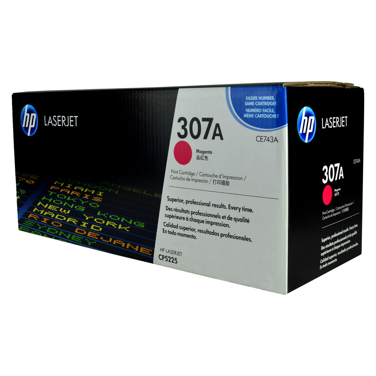 HP 307A (CE743A) Toner Cartridge, Magenta 7.3K Yield