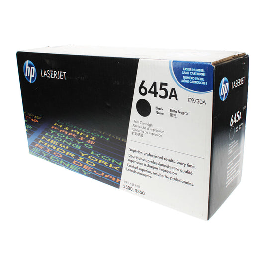 HP 645A (C9730A) Toner Cartridge, Black 13K Yield