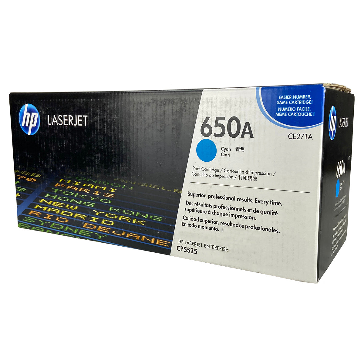 HP 650A (CE271A) Toner Cartridge, Cyan 15K Yield