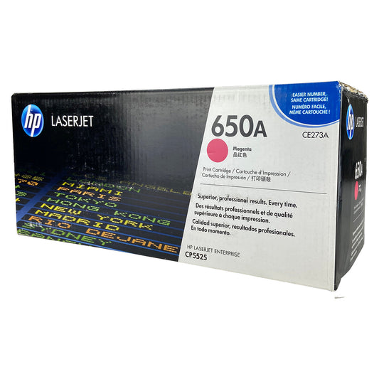 HP 650A (CE273A) Toner Cartridge, Magenta 15K Yield