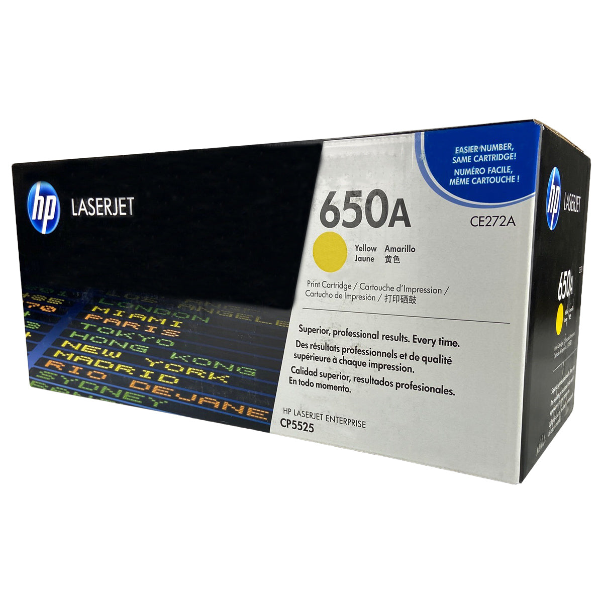 HP 650A (CE272A) Toner Cartridge, Yellow 15K Yield