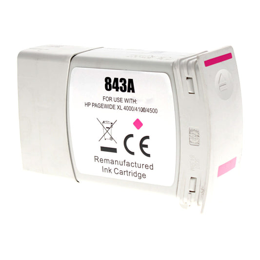 HP 843A Remanufactured Toner Cartridge Magenta 400 Ml
