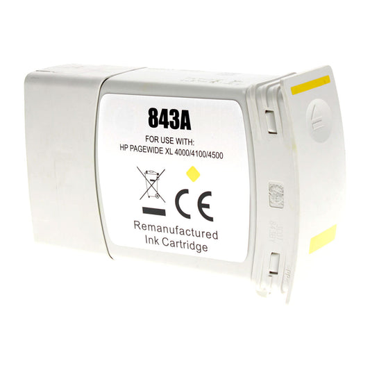 HP 843A Remanufactured Toner Cartridge Yellow 400 Ml