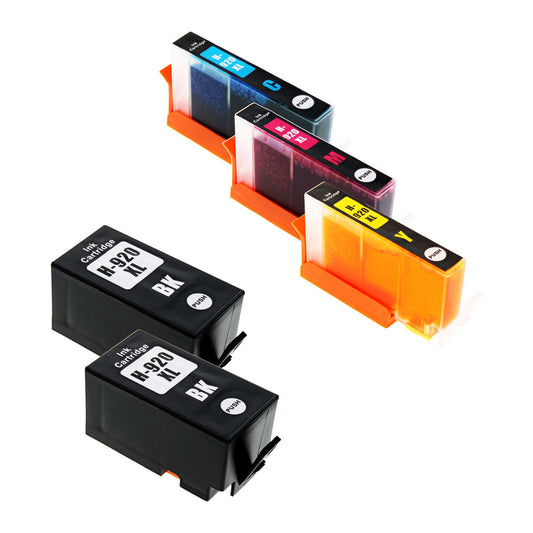 HP 920XL Remanufactured Toner Cartridge 2Xblack 1200 High Yield Cyan Magenta Yellow 700 High Yield