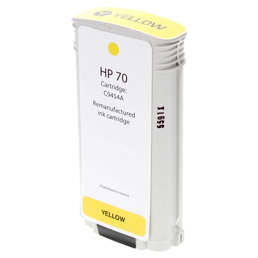 HP 70 Remanufactured Toner Cartridge Yellow 130Ml