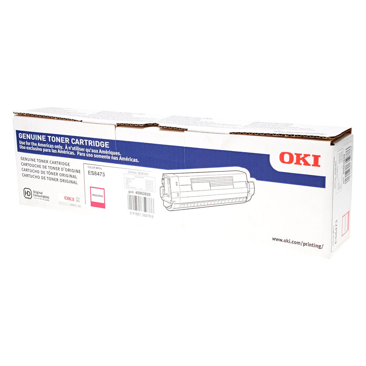 Okidata (45862825) Toner Cartridge, Magenta 8.8K Yield