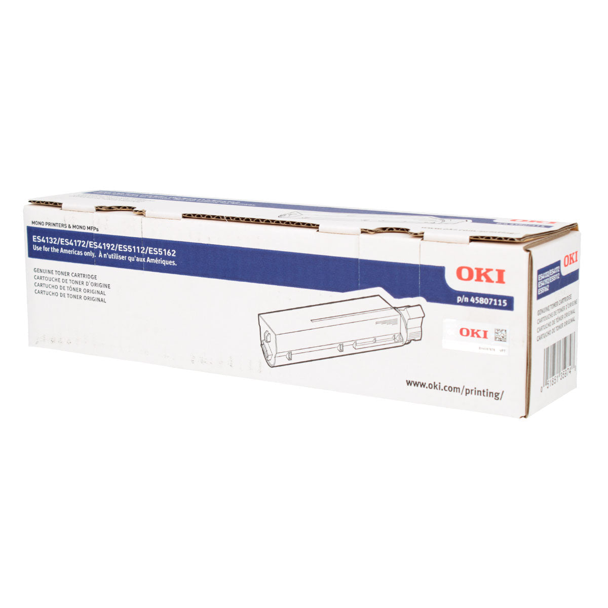 Okidata (45807115) Toner Cartridge, Black 11K Yield