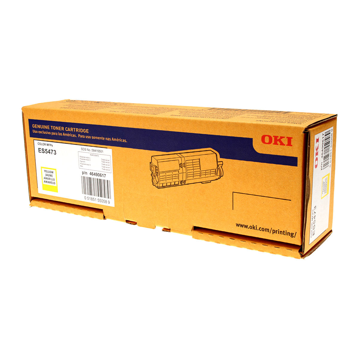 Okidata (46490617) Toner Cartridge, Yellow 5.3K Yield