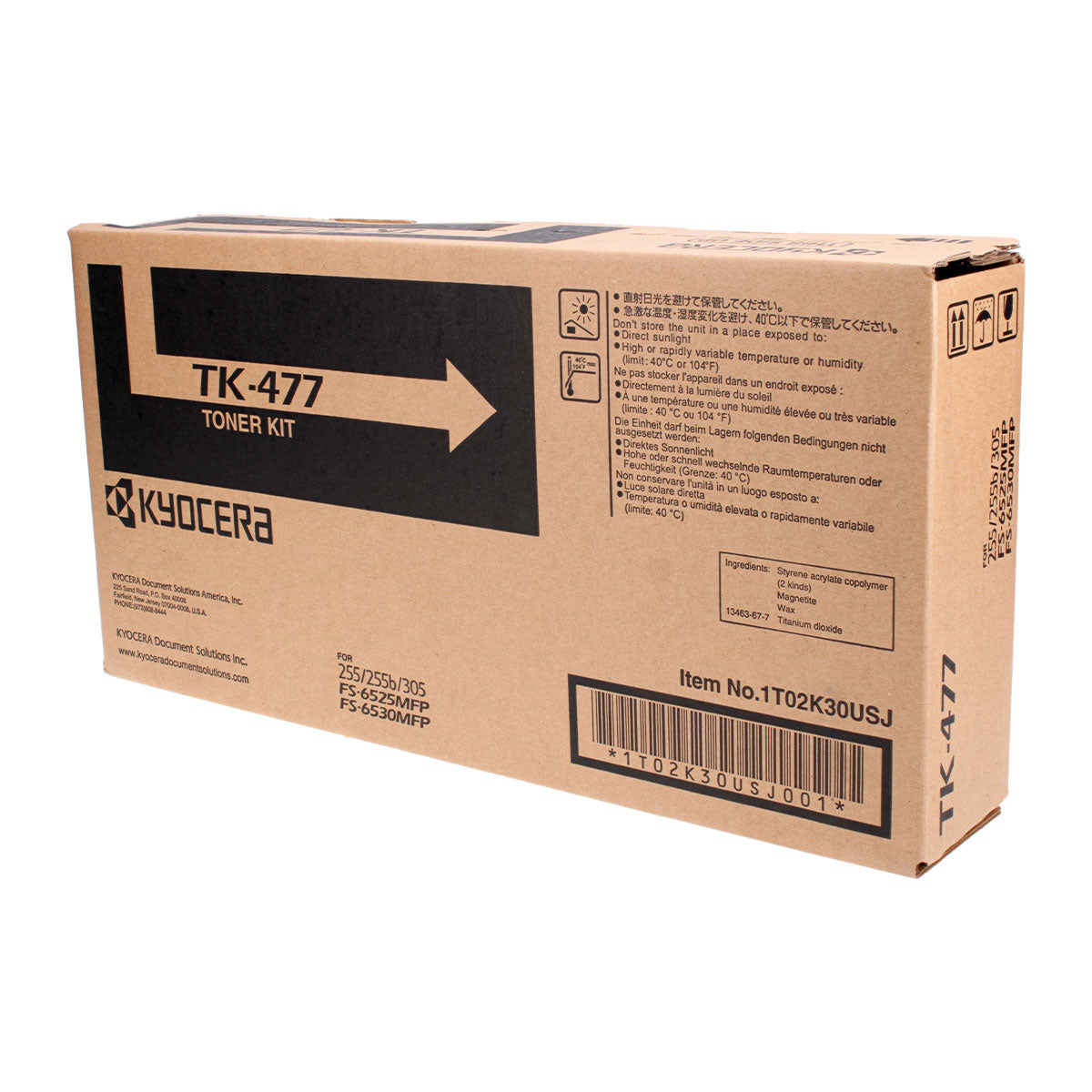 Kyocera Mita TK-477 (1T02K30US0) Toner Cartridge, Black 15K Yield