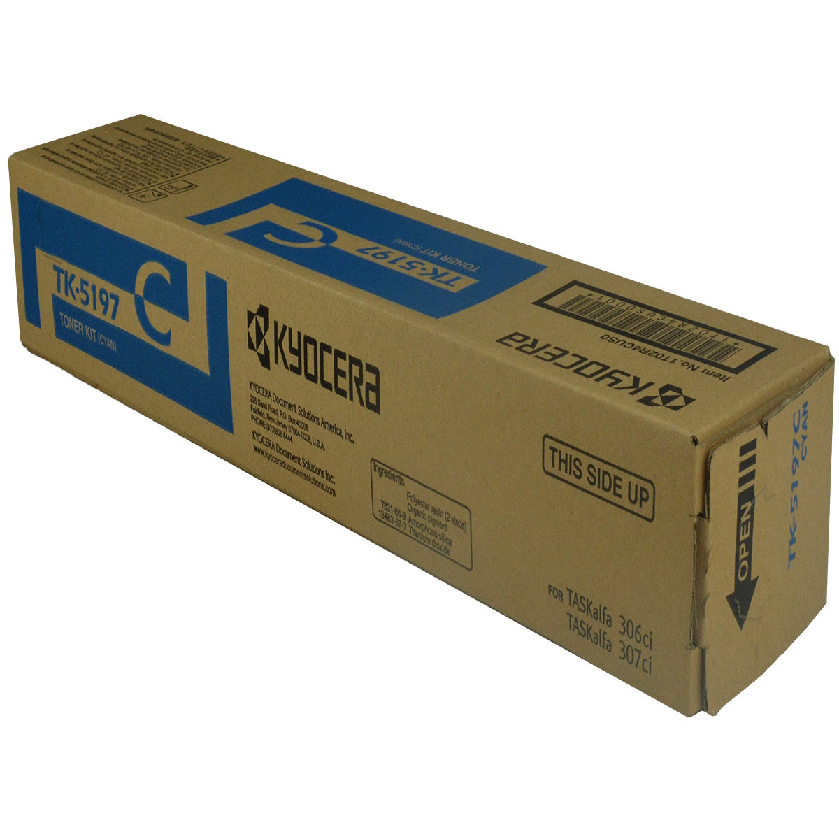 Kyocera Mita TK-5197C (1T02R4CUS0) Toner Cartridge, Cyan 7K Yield