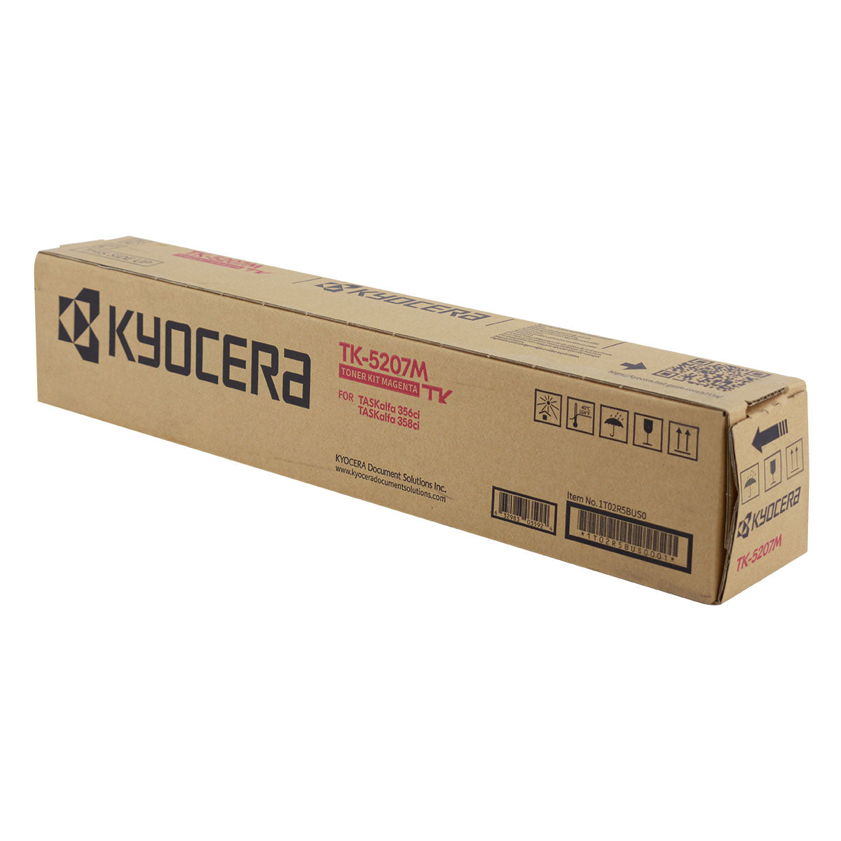 Kyocera Mita TK-5207M (1T02R5BUS0) Toner Cartridge, Magenta 12K Yield