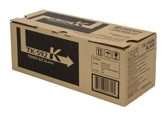 Kyocera Mita TK-592K (1T02KV0US0) Toner Cartridge, Black 7K Yield