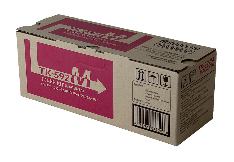 Kyocera Mita TK-592M (1T02KVBUS0) Toner Cartridge, Magenta 5K Yield