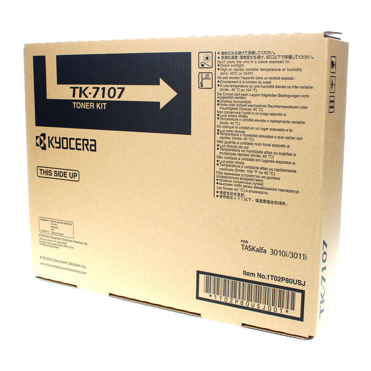 Kyocera Mita TK-7107 (1T02P80USJ) Toner Cartridge, Black 20K Yield