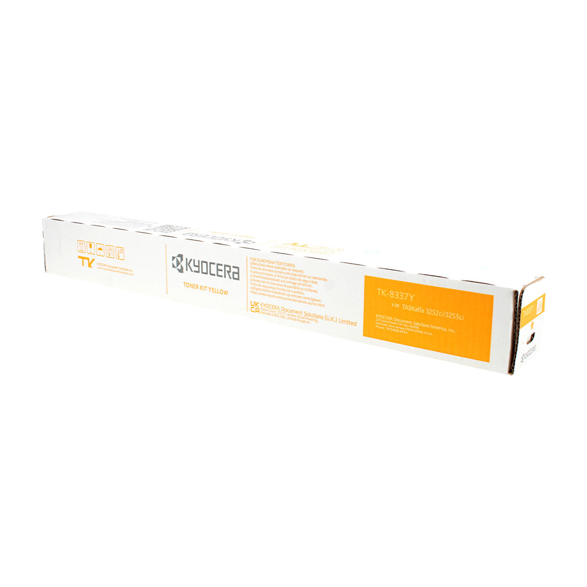 Kyocera Mita TK-8337Y (1T02RLAUS0) Toner Cartridge, Yellow 15K Yield