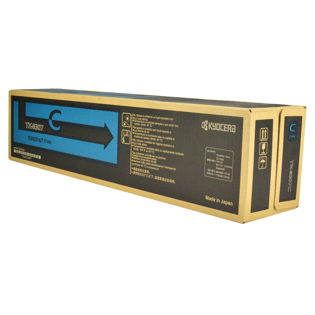 Kyocera Mita TK-8307C (1T02LKCUS0) Toner Cartridge, Cyan 15K Yield
