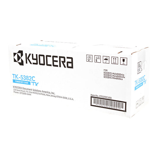 Kyocera Mita TK-5382C (1T02Z0CUS0) Toner Cartridge, Cyan 10K Yield