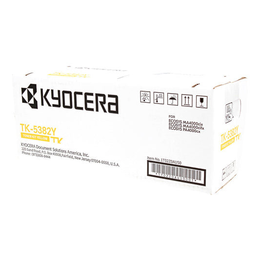 Kyocera Mita TK-5382Y (1T02Z0AUS0) Toner Cartridge, Yellow 10K Yield