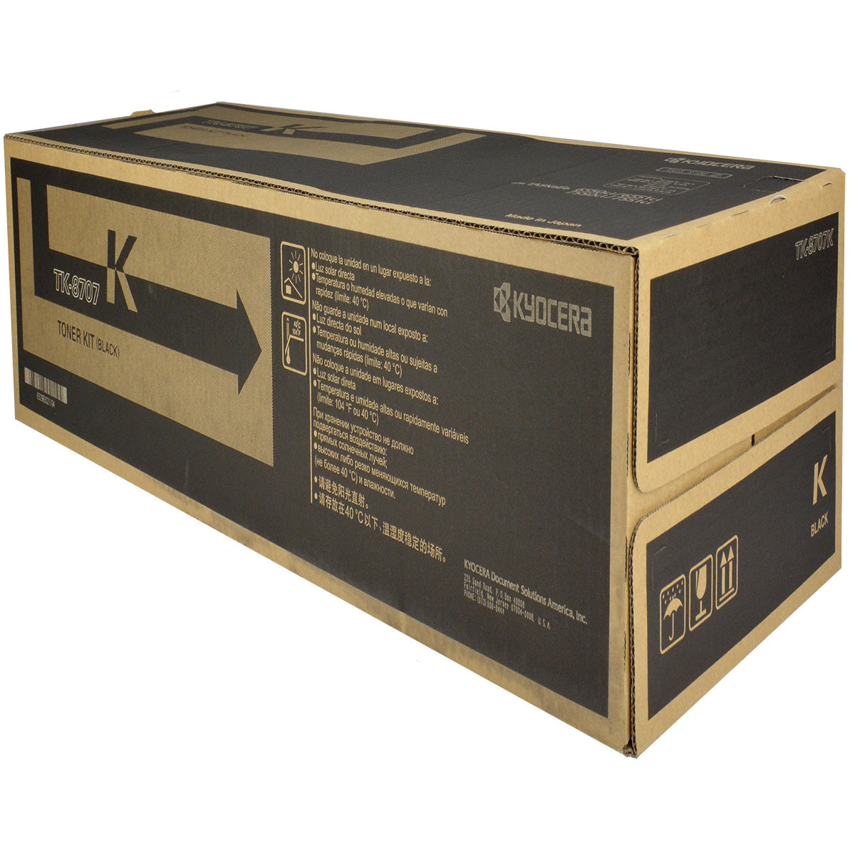 Kyocera Mita TK-8707K (1T02K90US0) Toner Cartridge, Black 70K Yield