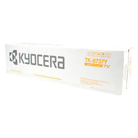 Kyocera Mita TK-8737Y (1T02XNAUS0) Toner Cartridge, Yellow 40K Yield
