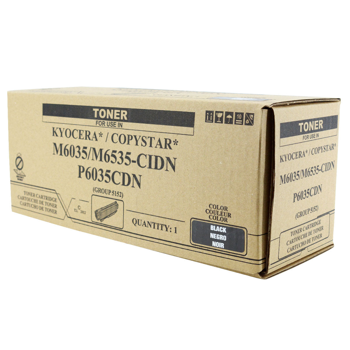 Kyocera TK-5152K Remanufactured Toner Cartridge Black 12K Yield