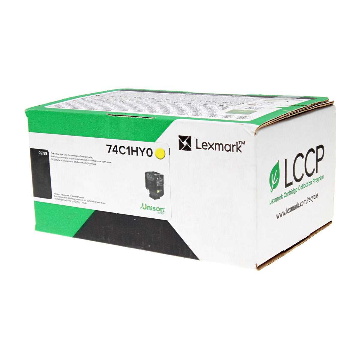 Lexmark (74C1HY0) Toner Cartridge, Yellow 12K High Yield, Return Program