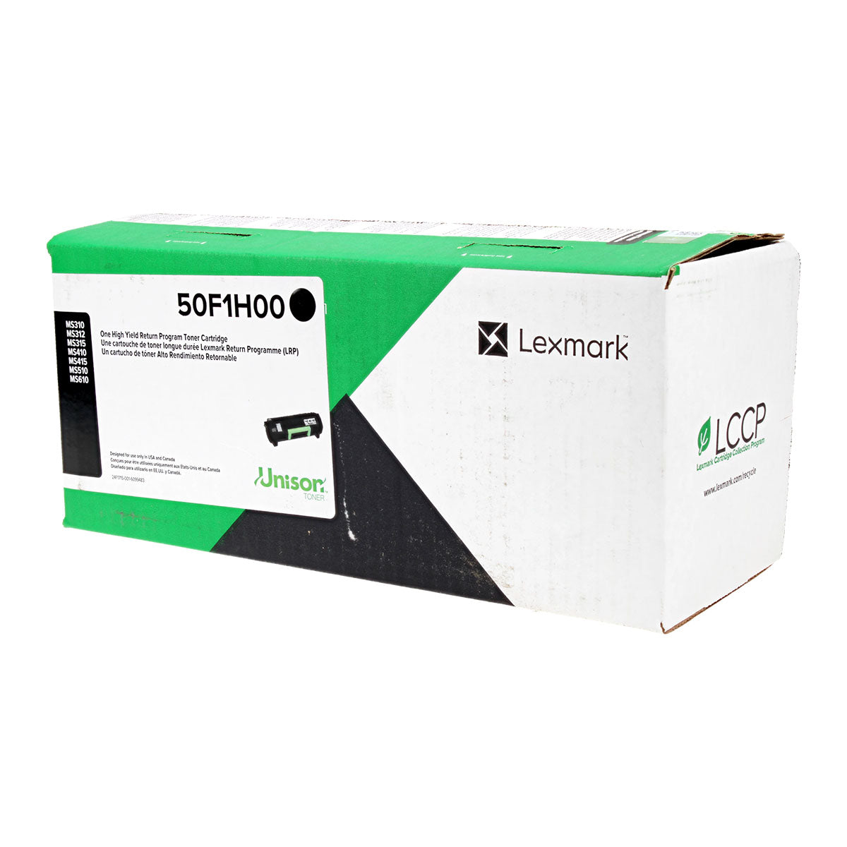 Lexmark (50F1H00) Toner Cartridge, Black 5K High Yield, Return Program